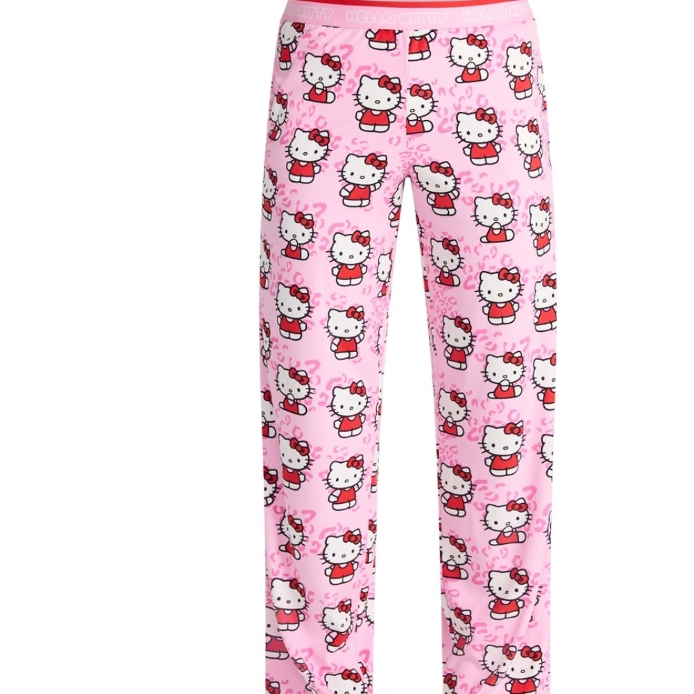 Hello Kitty Women’s Pink Velour Sleep Pajama Pants Size XL NWT - Picture 5 of 7